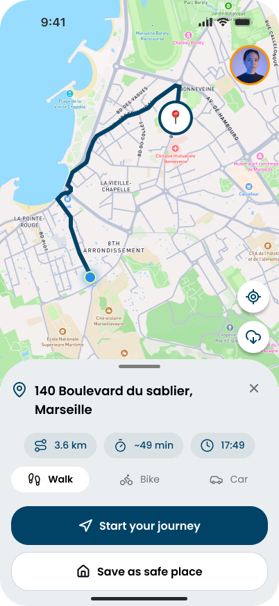 Des trajets suivis jusqu'à l'arrivée
